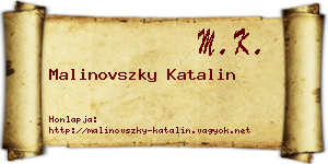 Malinovszky Katalin névjegykártya