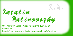 katalin malinovszky business card